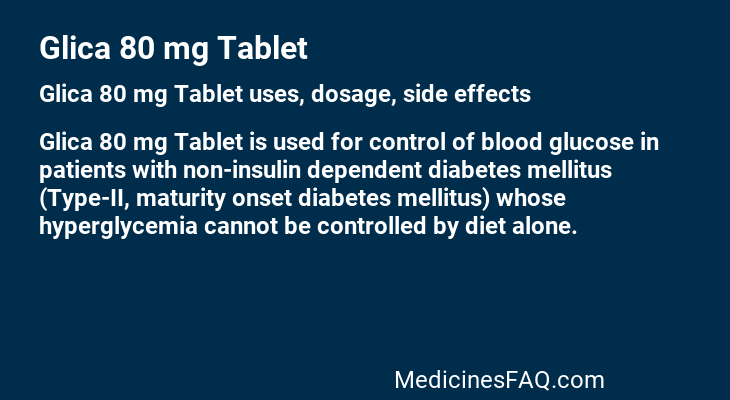 Glica 80 mg Tablet