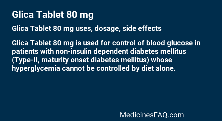 Glica Tablet 80 mg