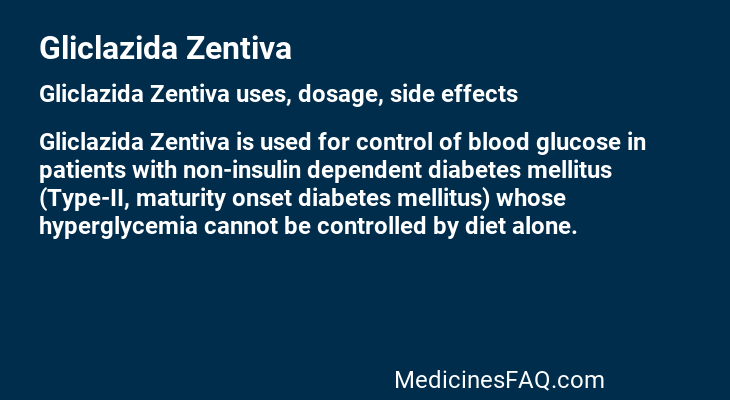 Gliclazida Zentiva