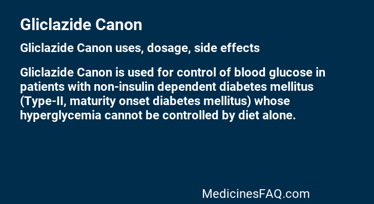 Gliclazide Canon