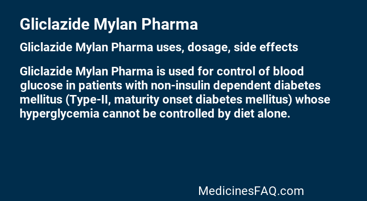 Gliclazide Mylan Pharma
