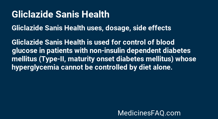 Gliclazide Sanis Health