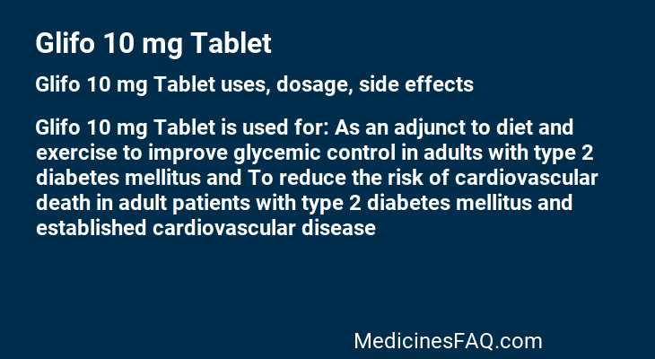 Glifo 10 mg Tablet