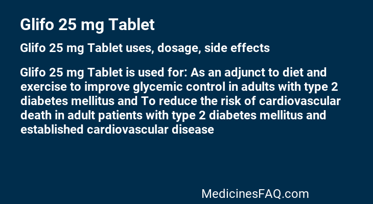 Glifo 25 mg Tablet
