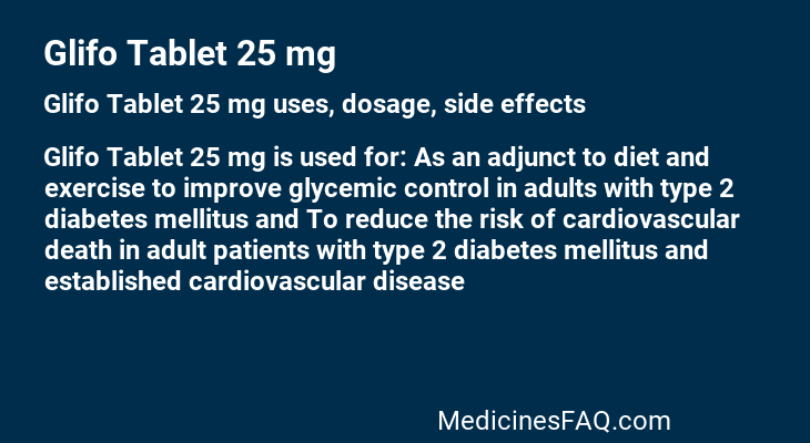 Glifo Tablet 25 mg