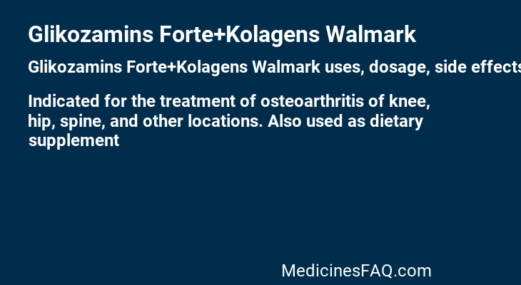 Glikozamins Forte+Kolagens Walmark