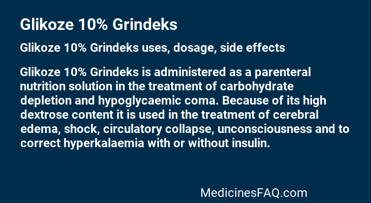 Glikoze 10% Grindeks