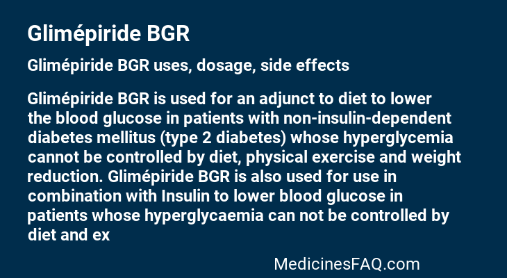 Glimépiride BGR