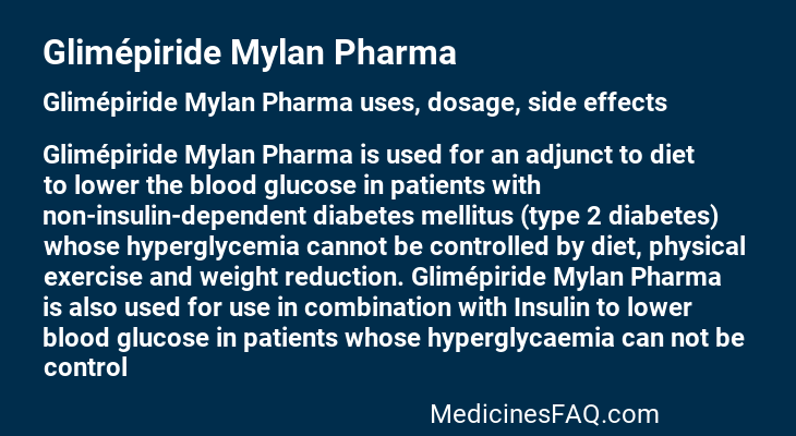 Glimépiride Mylan Pharma