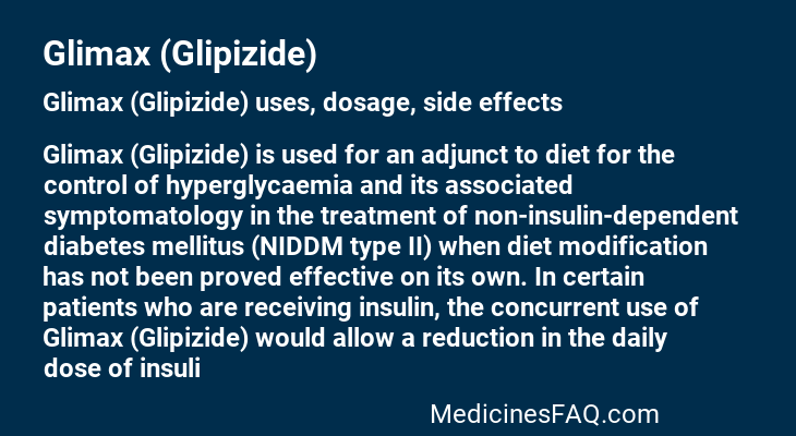 Glimax (Glipizide)