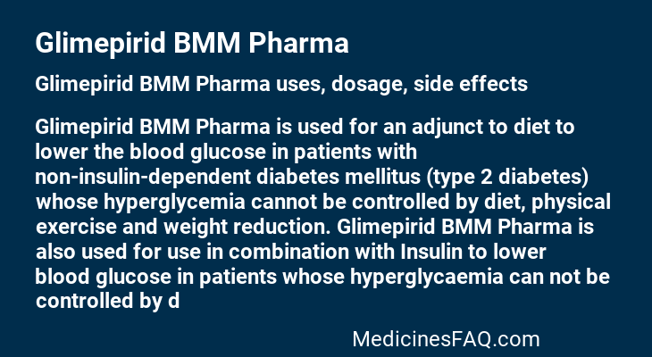 Glimepirid BMM Pharma