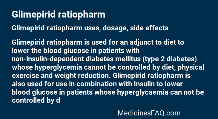 Glimepirid ratiopharm