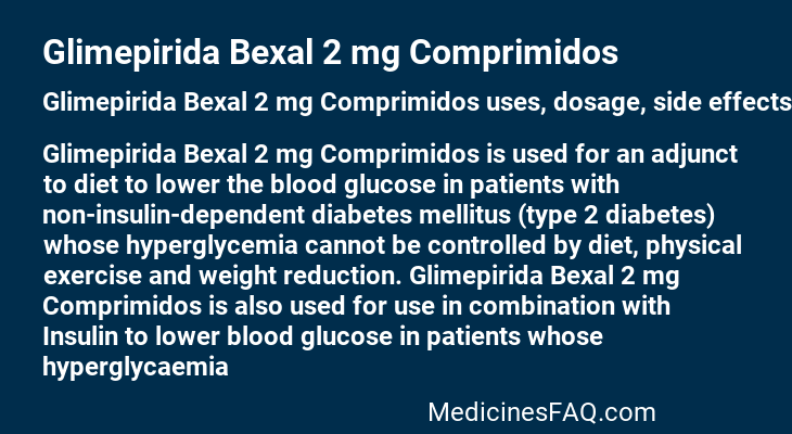 Glimepirida Bexal 2 mg Comprimidos