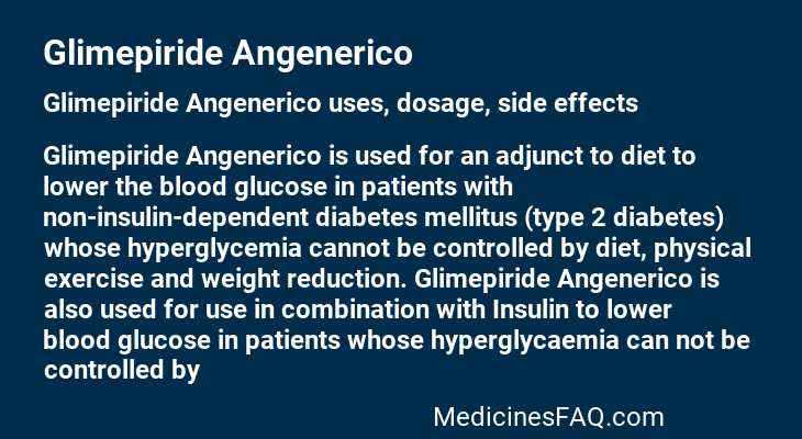 Glimepiride Angenerico