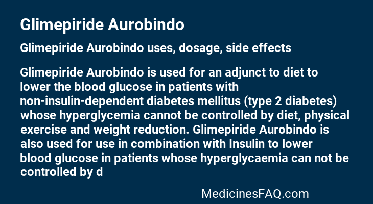 Glimepiride Aurobindo