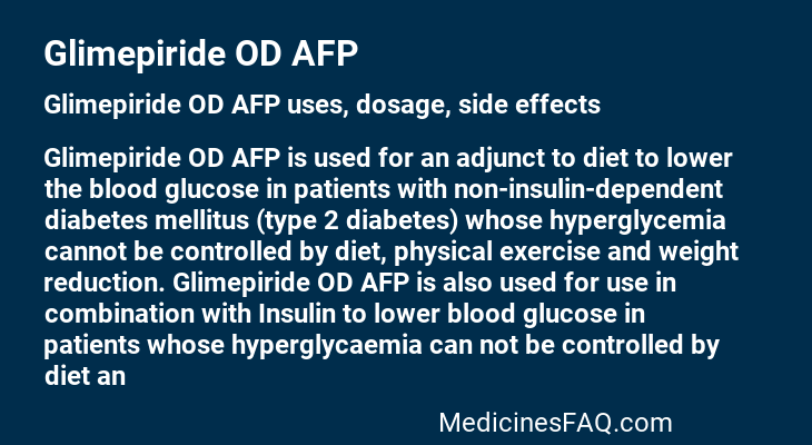 Glimepiride OD AFP