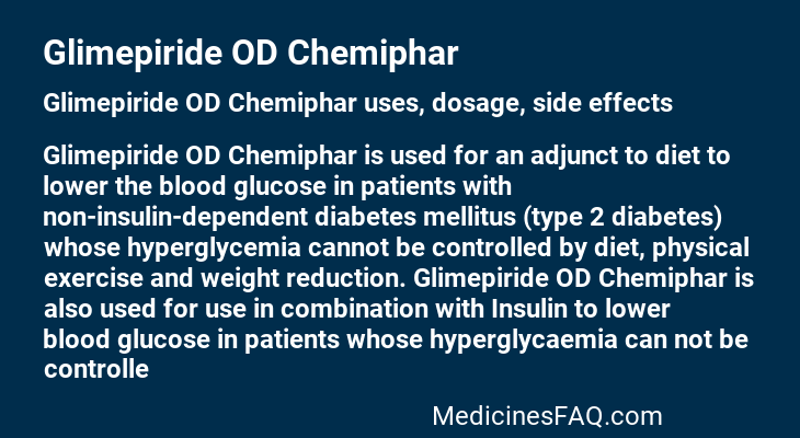 Glimepiride OD Chemiphar