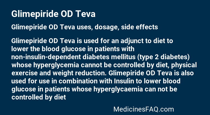 Glimepiride OD Teva