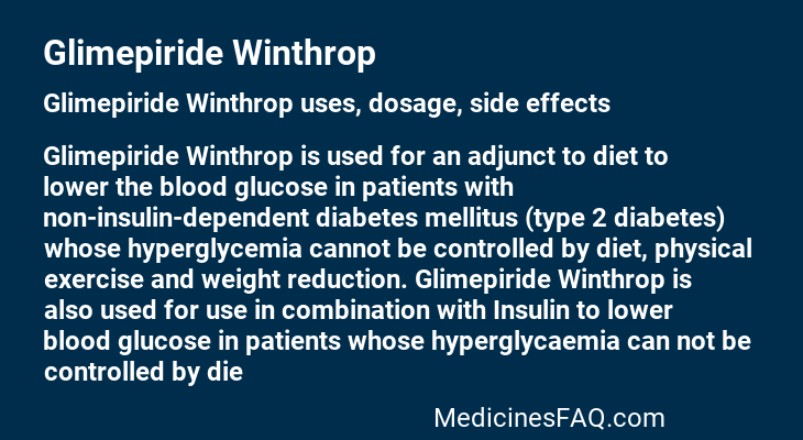 Glimepiride Winthrop