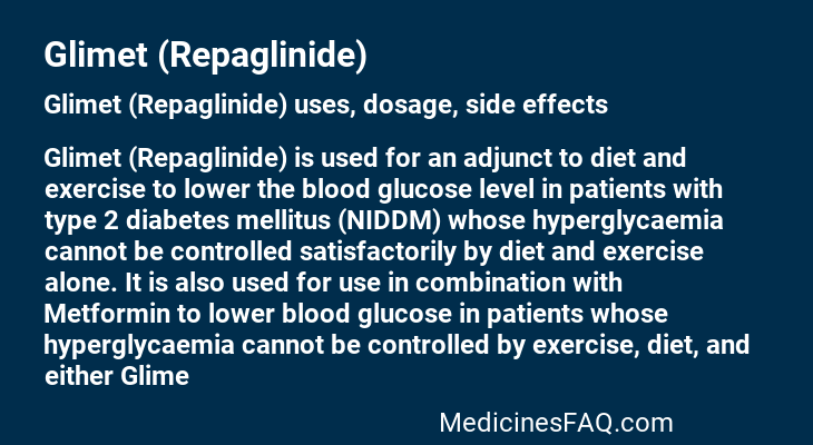 Glimet (Repaglinide)