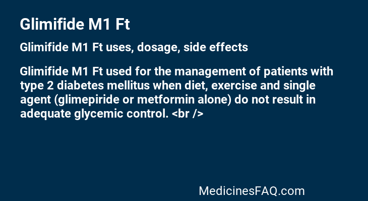 Glimifide M1 Ft