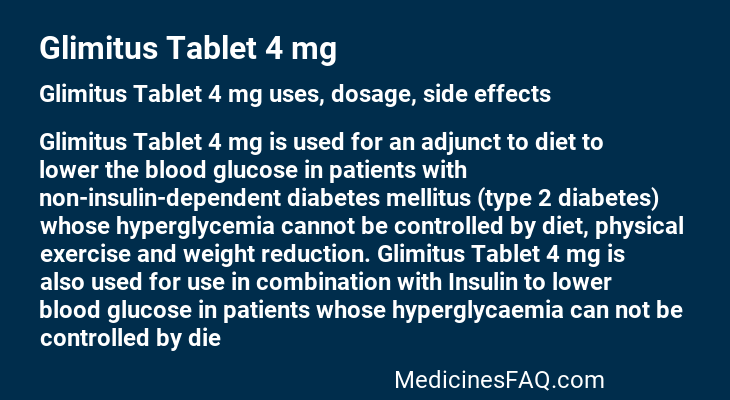 Glimitus Tablet 4 mg