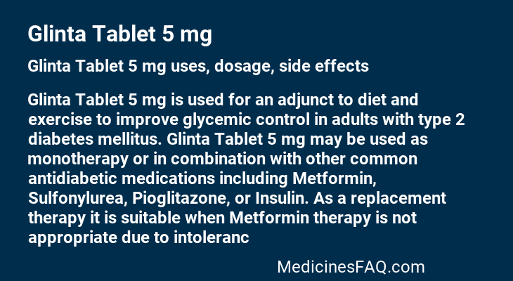 Glinta Tablet 5 mg