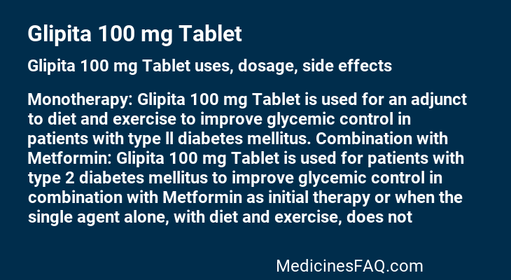 Glipita 100 mg Tablet