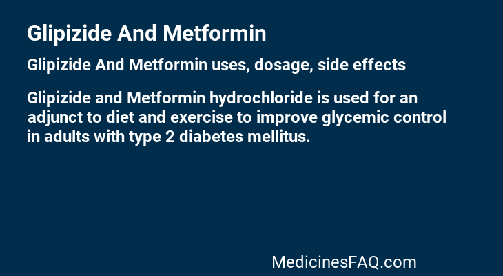 Glipizide And Metformin