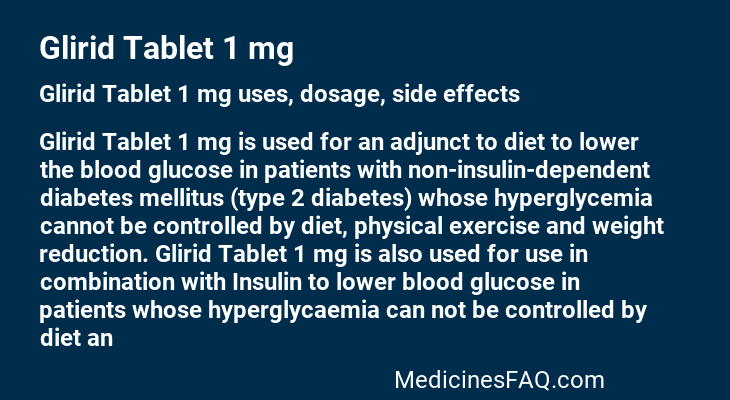 Glirid Tablet 1 mg