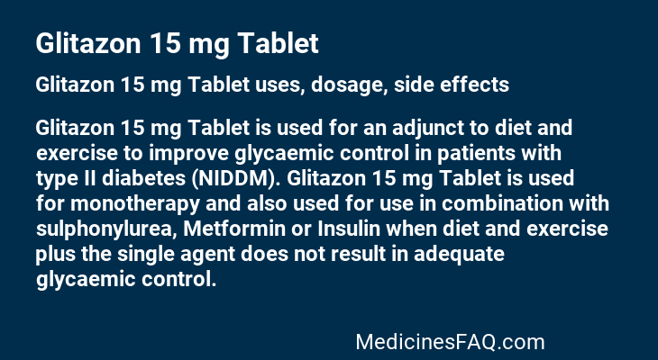 Glitazon 15 mg Tablet