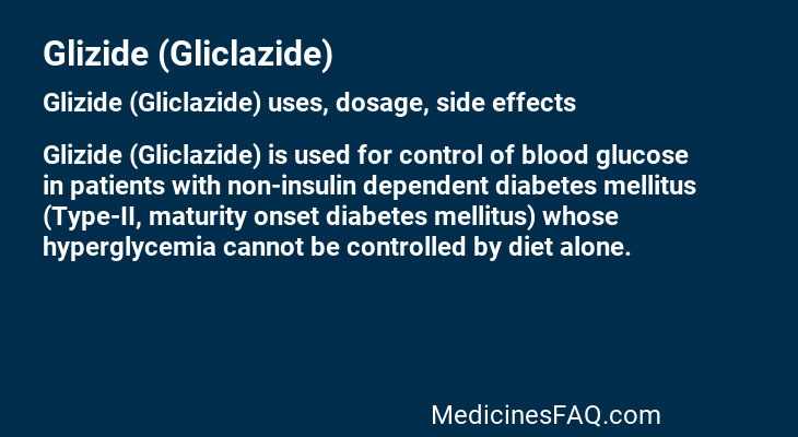 Glizide (Gliclazide)