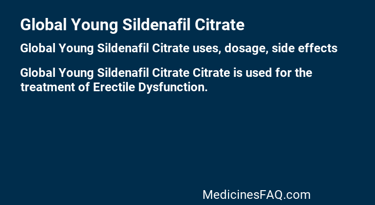 Global Young Sildenafil Citrate