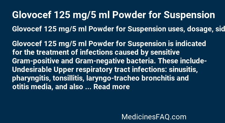 Glovocef 125 mg/5 ml Powder for Suspension