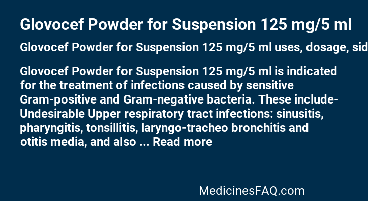 Glovocef Powder for Suspension 125 mg/5 ml