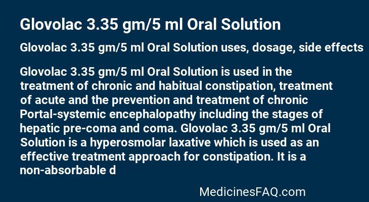 Glovolac 3.35 gm/5 ml Oral Solution