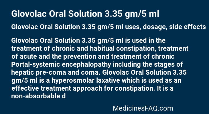 Glovolac Oral Solution 3.35 gm/5 ml