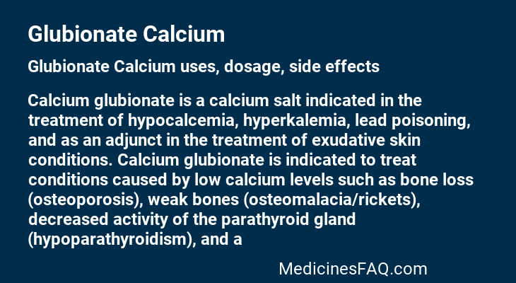 Glubionate Calcium