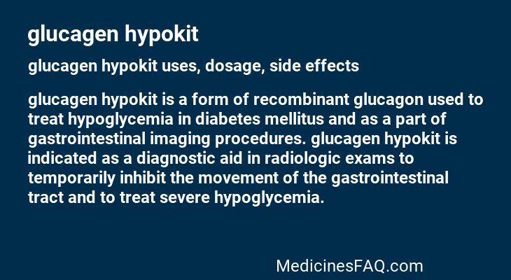 glucagen hypokit