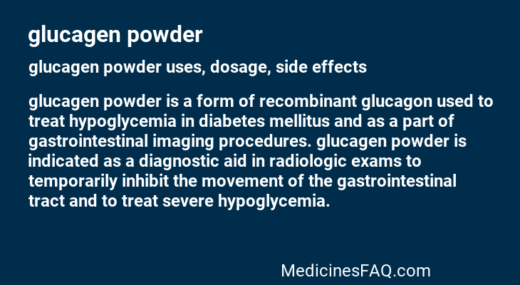 glucagen powder