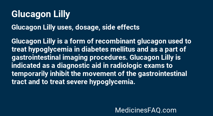 Glucagon Lilly