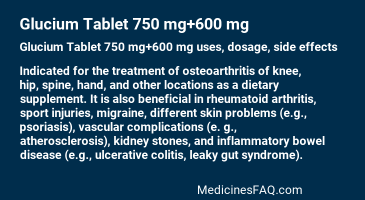 Glucium Tablet 750 mg+600 mg