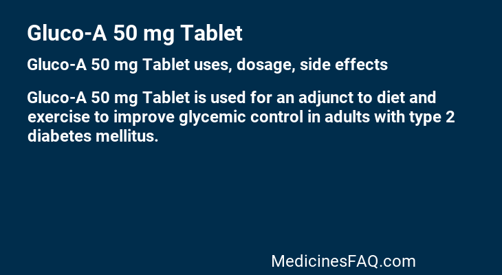 Gluco-A 50 mg Tablet