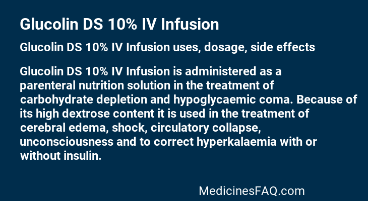 Glucolin DS 10% IV Infusion