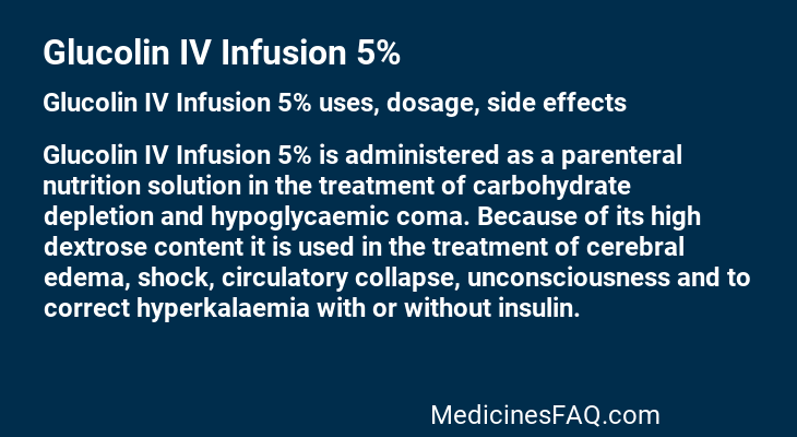 Glucolin IV Infusion 5%