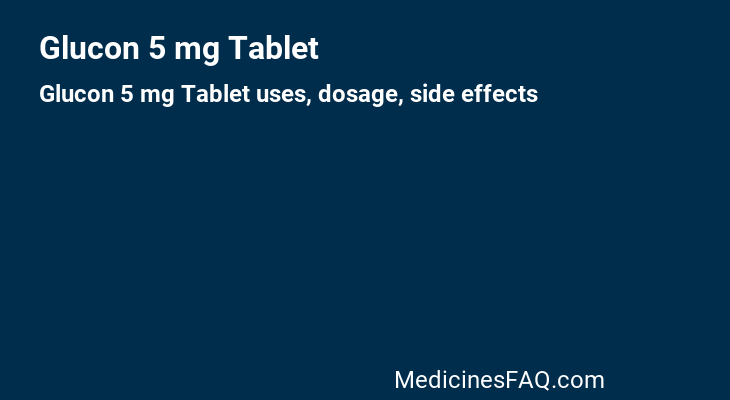 Glucon 5 mg Tablet