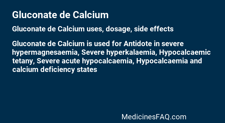 Gluconate de Calcium