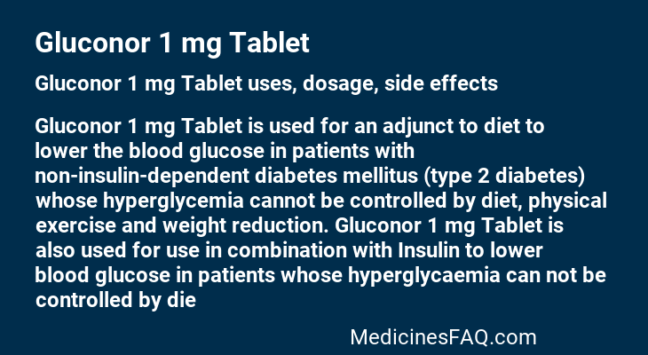 Gluconor 1 mg Tablet