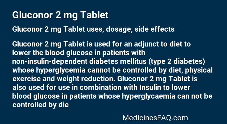 Gluconor 2 mg Tablet