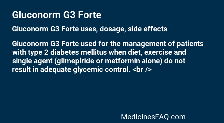 Gluconorm G3 Forte